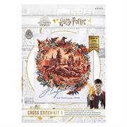 No Count Cross Stitch Kit - Hogwarts Castle Sketch Floral